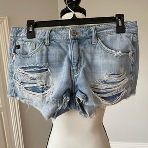Kancan size M denim jean shorts festival concert summer casual distressed blue